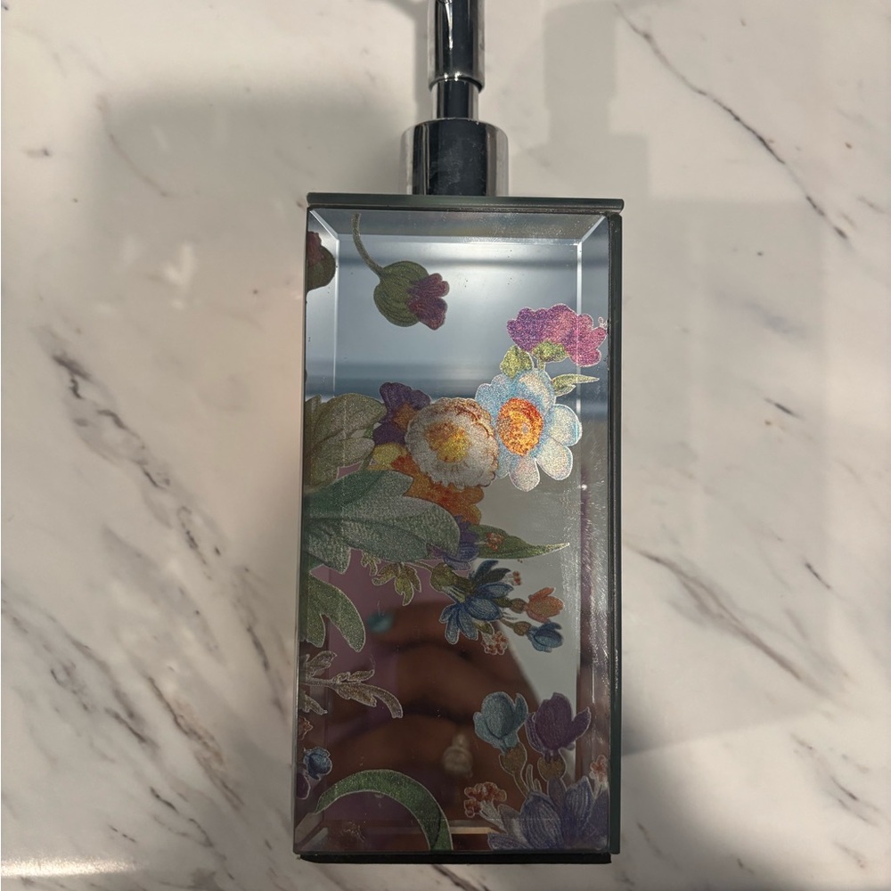 Mackenzie Childs Floral Soap Dispenser